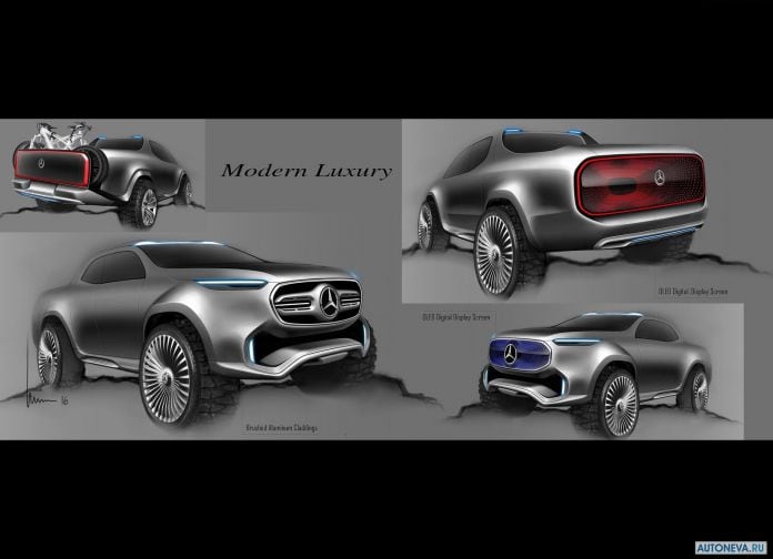 2016 Mercedes-Benz X-class Pickup Concept - фотография 29 из 29