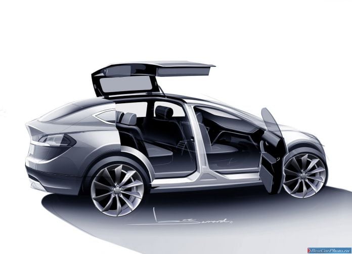 2012 Tesla Model X Prototype - фотография 9 из 12