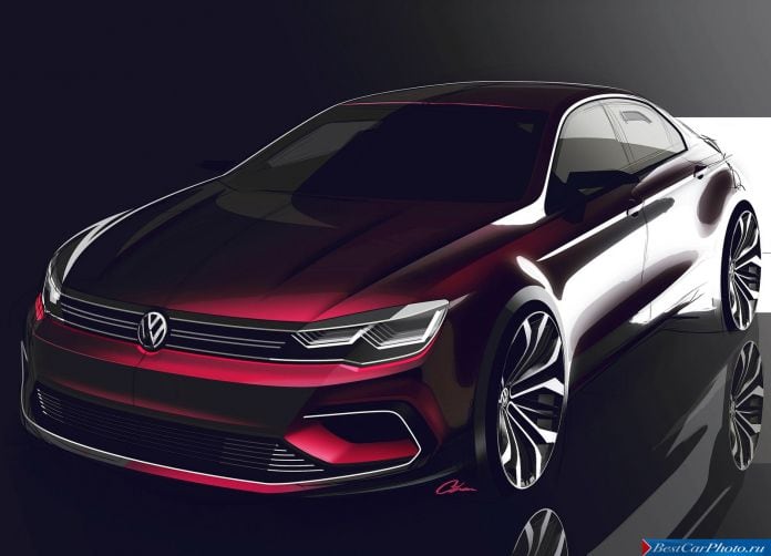 2014 Volkswagen New MidSize Coupe Concept - фотография 13 из 23